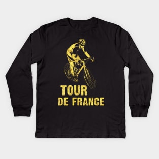 Tour de France Pro Cycling World Tour For The Cycling Fans Kids Long Sleeve T-Shirt